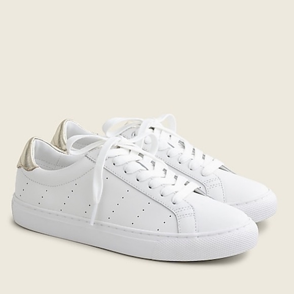 J.Crew Saturday Leather Sneakers with Gold Detail Size: 8.5 - Picture 13 of 13